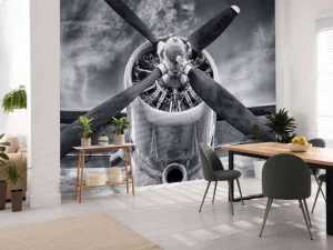 Best Propeller van een vintage vliegtuig fotobehang Tienerkamer | Transport
