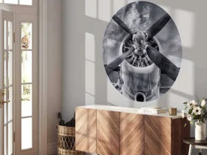 Best Propeller van een vintage vliegtuig fotobehang Tienerkamer | Transport