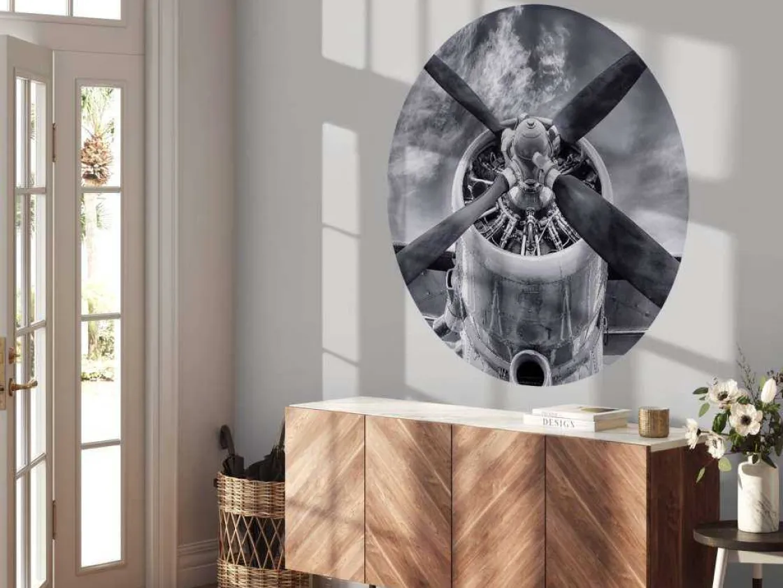 propeller_van_een_vintage_6.webp Best Propeller van een vintage vliegtuig fotobehang Tienerkamer | Transport
