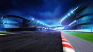 Hot Race circuit design fotobehang Kinderkamer | Transport