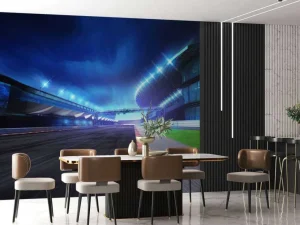 Hot Race circuit design fotobehang Kinderkamer | Transport