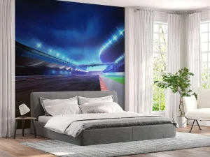 Hot Race circuit design fotobehang Kinderkamer | Transport