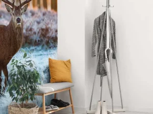 Outlet Rendier bij zonsopkomst fotobehang Dieren