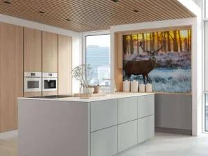 Outlet Rendier bij zonsopkomst fotobehang Dieren