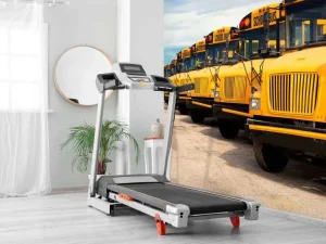Sale Rij met gele schoolbussen fotobehang Kinderkamer | Transport