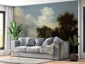 Best Rivierlandschap met een veerboot fotobehang Kunst & Design