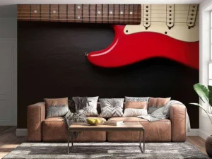 Hot Rode elektrische gitaar fotobehang Tienerkamer