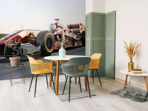 Fashion Rode Formule 1-auto fotobehang Kinderkamer | Transport