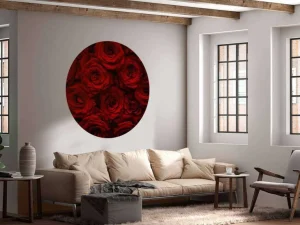 Fashion Rode rozen met druppels water erop fotobehang Slaapkamer | Bloemen