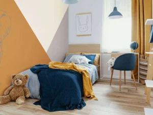 Fashion Roestkleurige driehoeken met olifant Kinderkamer