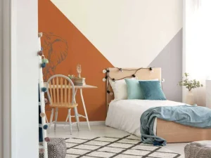 Fashion Roestkleurige driehoeken met olifant Kinderkamer