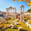 Online Romeinse ruïnes in Rome fotobehang Architectuur