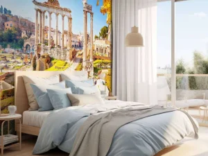 Online Romeinse ruïnes in Rome fotobehang Architectuur