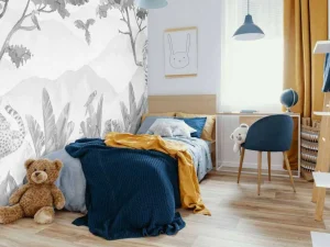 Outlet Roofdieren in de jungle grijs Kinderkamer