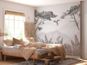 Outlet Roofdieren in de jungle grijs Kinderkamer