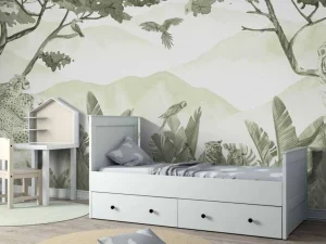 Clearance Roofdieren in de jungle in groen Kinderkamer | Dieren