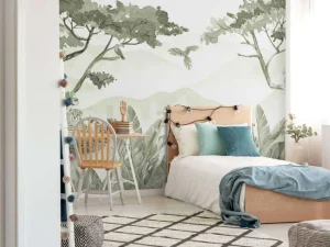 Clearance Roofdieren in de jungle in groen Kinderkamer | Dieren