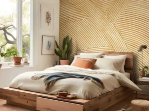 Hot Rotan muur fotobehang Gang | Oppervlakten