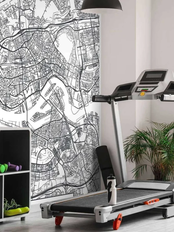 Clearance Rotterdam vector plattegrond fotobehang Architectuur