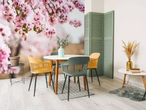 Outlet Roze Bloesem op Veld fotobehang Bloemen