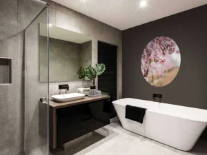 Outlet Roze Bloesem op Veld fotobehang Bloemen