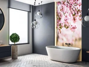Outlet Roze Bloesem op Veld fotobehang Bloemen