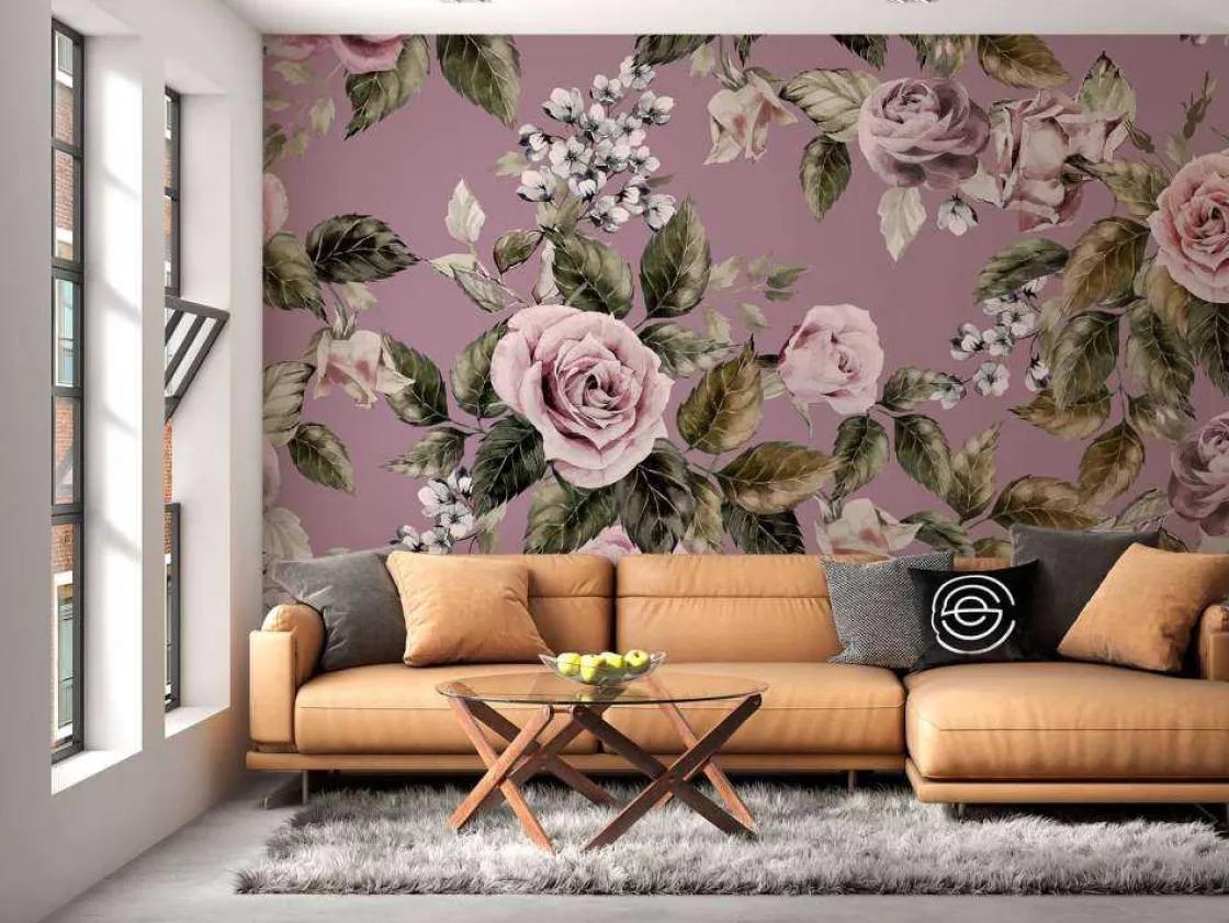 roze_rozen_met_een_roze_a_10.webp Outlet Roze rozen met een roze achtergrond fotobehang Tienerkamer | Bloemen
