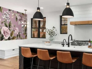 Outlet Roze rozen met een roze achtergrond fotobehang Tienerkamer | Bloemen