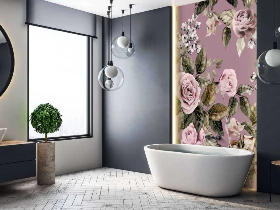 roze_rozen_met_een_roze_a_7.webp Outlet Roze rozen met een roze achtergrond fotobehang Tienerkamer | Bloemen