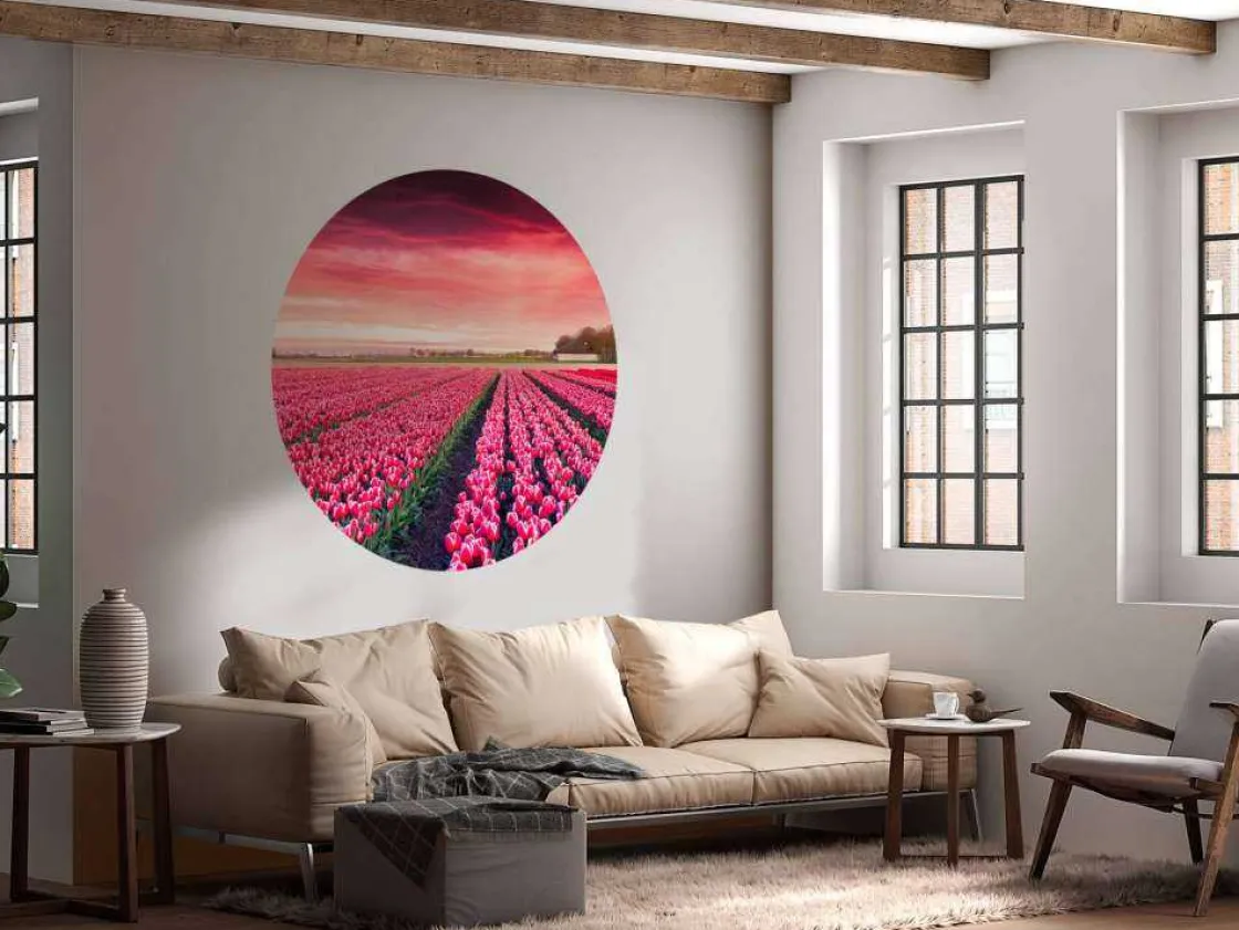 roze_tulpenveld_met_dynam_8.webp Discount Roze tulpenveld met dynamische kleuren fotobehang Steden | Architectuur