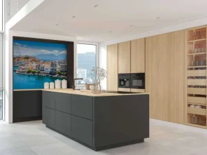 Online Rustgevende baai op Kreta fotobehang Architectuur