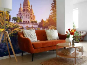 Online Sacre Coeur in Parijs fotobehang Architectuur