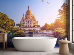 Online Sacre Coeur in Parijs fotobehang Architectuur