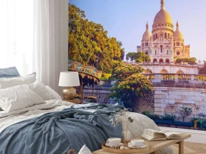 Online Sacre Coeur in Parijs fotobehang Architectuur
