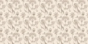 Clearance Safari jungle beige Kinderkamer | Dieren