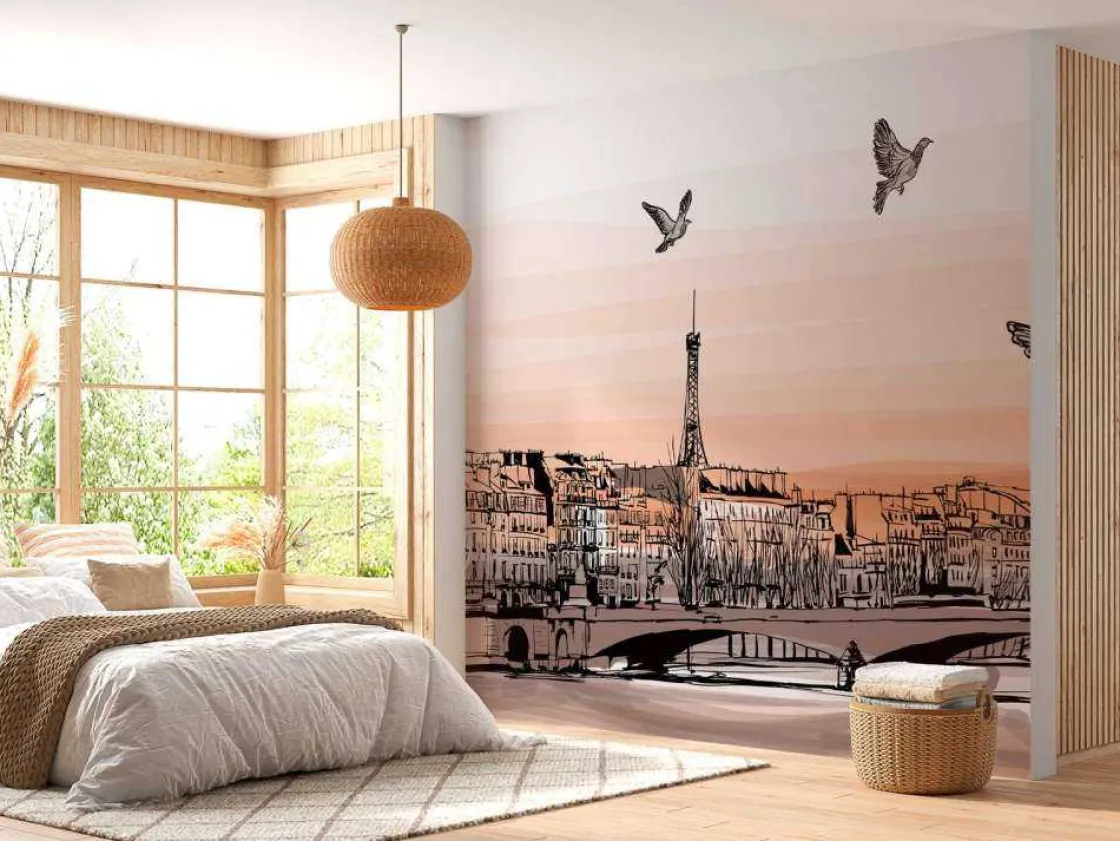 schets_van_parijs_fotobeh_9.webp Discount Schets van Parijs fotobehang Tienerkamer | Kunst & Design