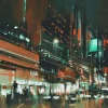 New Schilderij van een drukke stad fotobehang Tienerkamer | Architectuur
