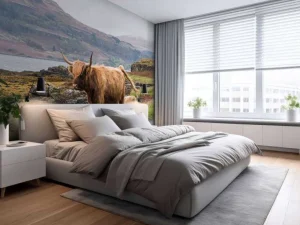 Outlet Schotse Hooglander op Mull fotobehang Dieren
