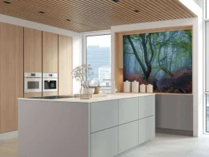 Sale Schuin groeiende bomen fotobehang Bloemen