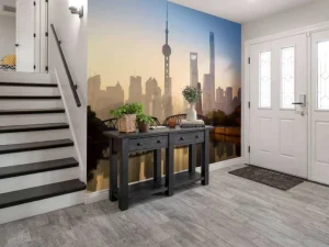 Sale Shanghai bij zonsopkomst fotobehang Architectuur