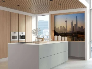 Sale Shanghai bij zonsopkomst fotobehang Architectuur