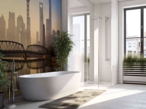 Sale Shanghai bij zonsopkomst fotobehang Architectuur
