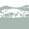 Sale Silhouette safaridieren, lichtgroen Kinderkamer