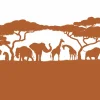 Sale Silhouette safaridieren, roestkleur Kinderkamer