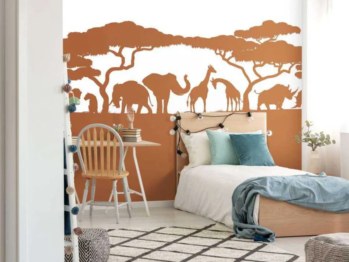 silhouette_safaridieren_r_3.webp Sale Silhouette safaridieren, roestkleur Kinderkamer