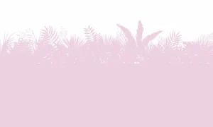 Outlet Silhouetten palmbladeren, roze Kinderkamer