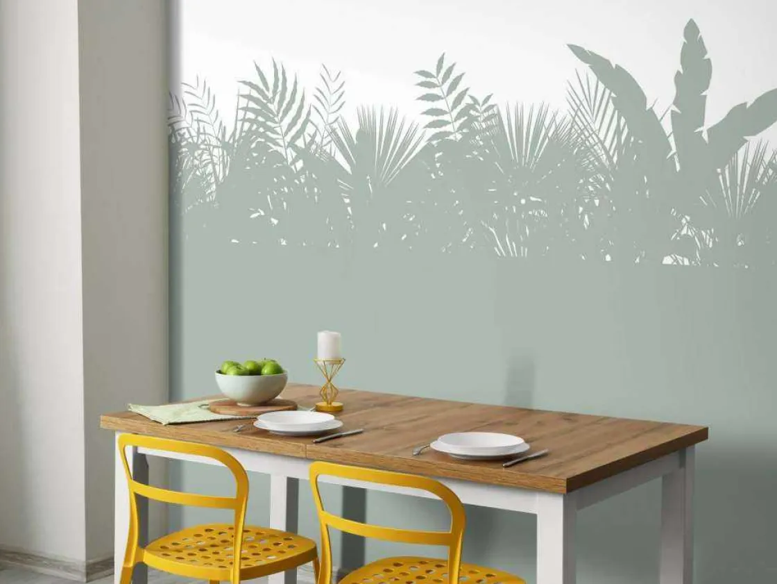 silhouetten_palmbladeren__10-1.webp Clearance Silhouetten palmbladeren, lichtgroen Kinderkamer