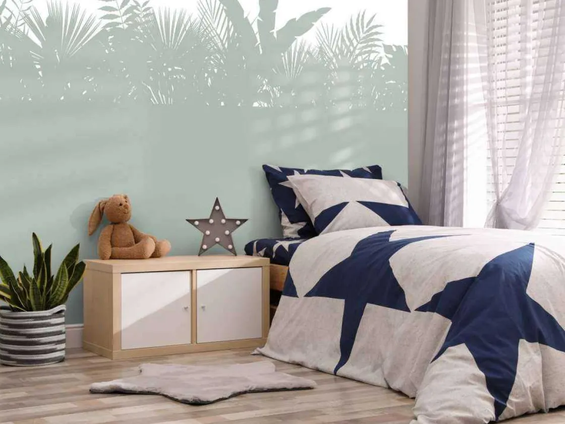 silhouetten_palmbladeren__2-1.webp Clearance Silhouetten palmbladeren, lichtgroen Kinderkamer