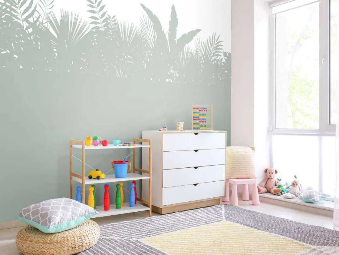 silhouetten_palmbladeren__5-1.webp Clearance Silhouetten palmbladeren, lichtgroen Kinderkamer