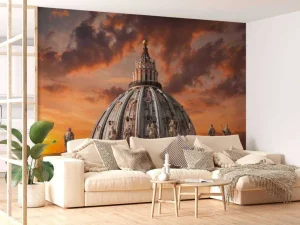 Discount Sint-Pieter bij zonsondergang fotobehang Architectuur